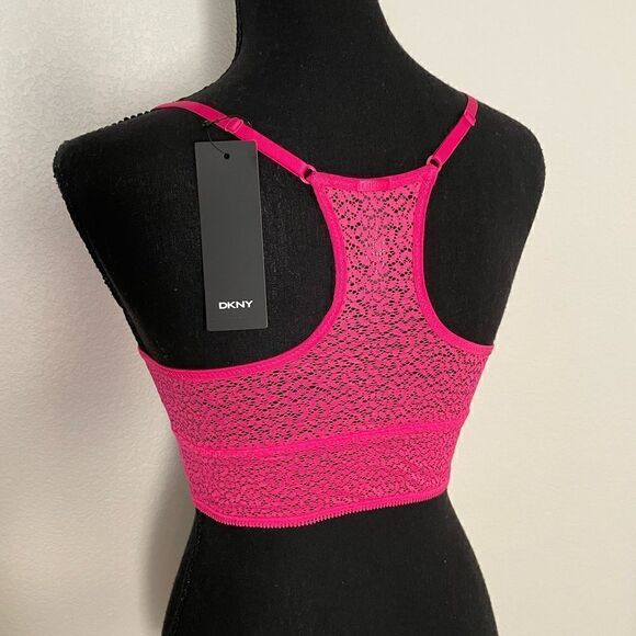 NWT DKNY Modern Lace Racerback Longline Bralette - Picture 6 of 8